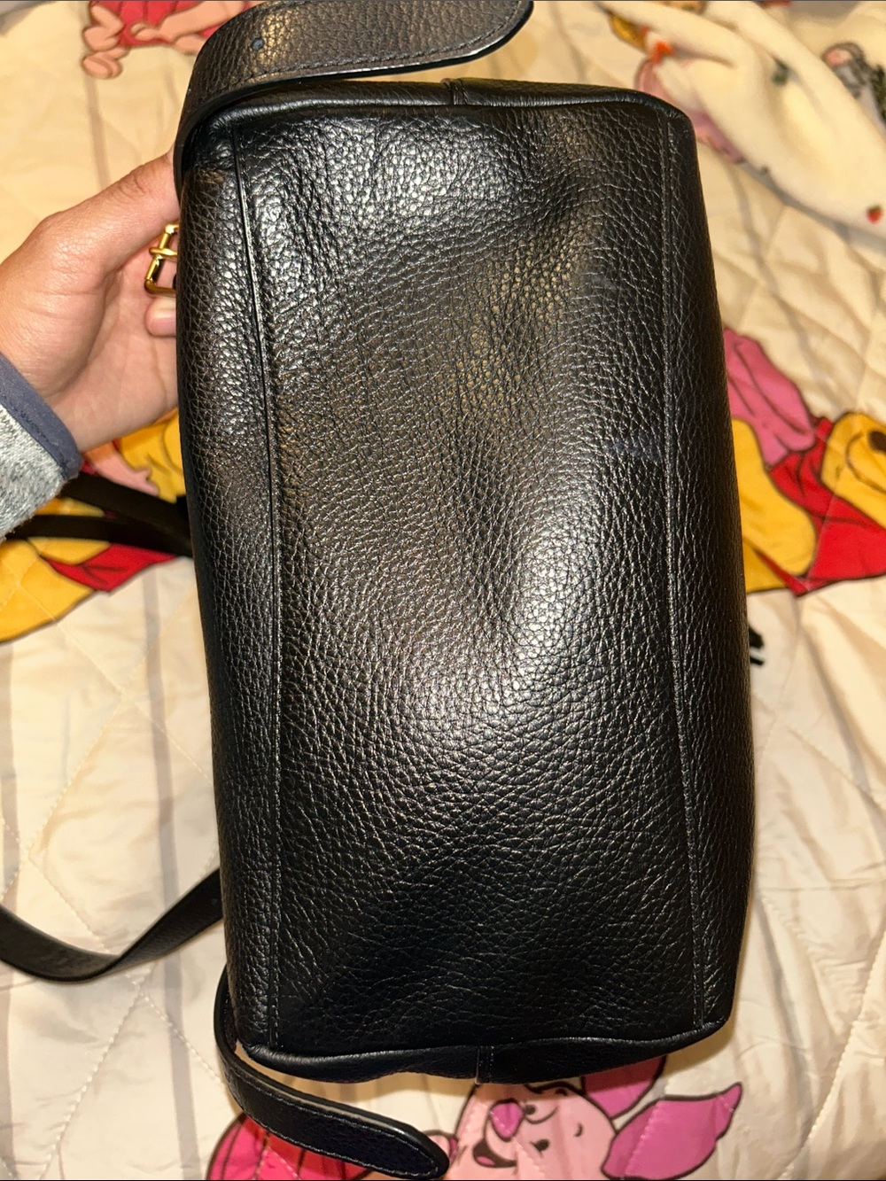 101 Dalmatian Coach Black Leather Backpack with Lavender & Floral Print - Picture 16 of 16